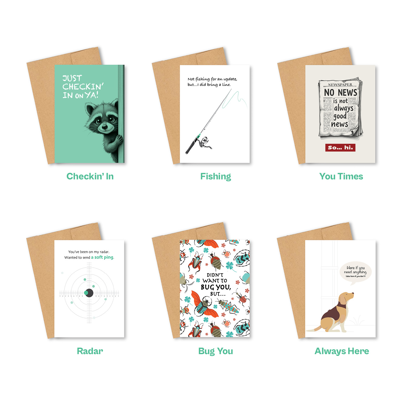Just Checking In Collection: Six Card BounceBack Bundle